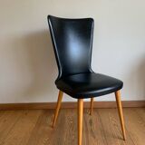 Chaise noire pieds compas