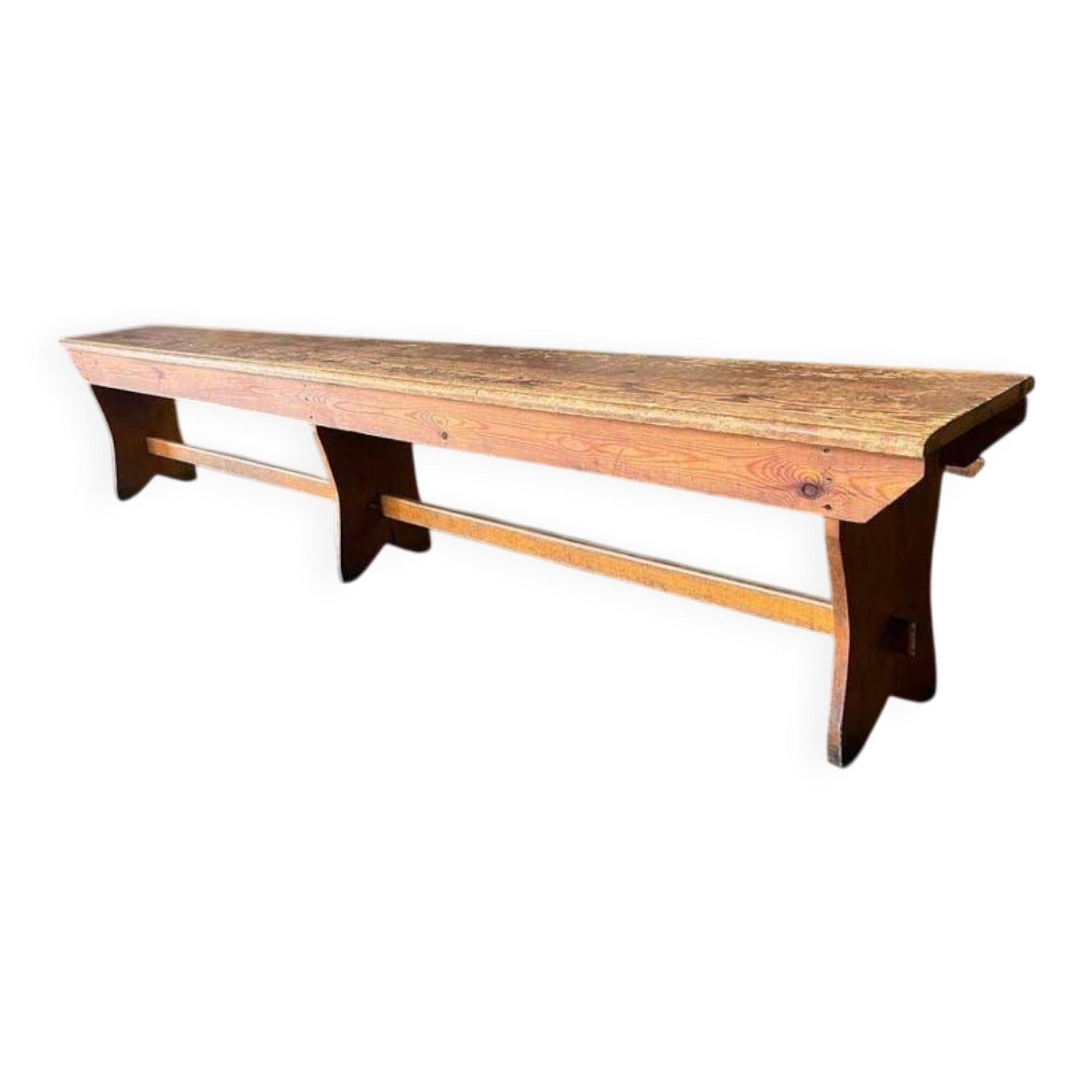 XL vintage wooden bench