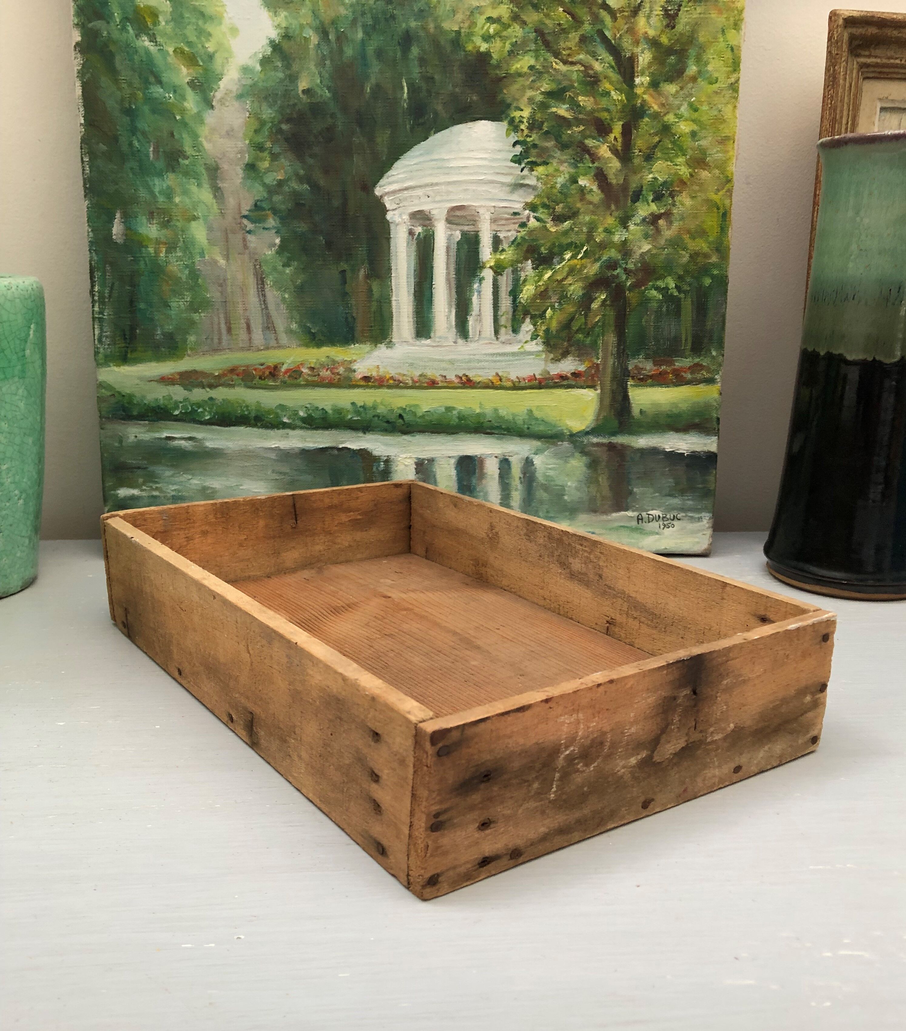 Old wooden box industrial