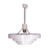 Satin white lacquered metal hanging from the 1960s