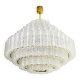 Mid-Century Murano Glass 7-Tier Ball Chandelier, Doria Leuchten
