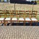 Lot de 6 chaises en bois Tissu floral