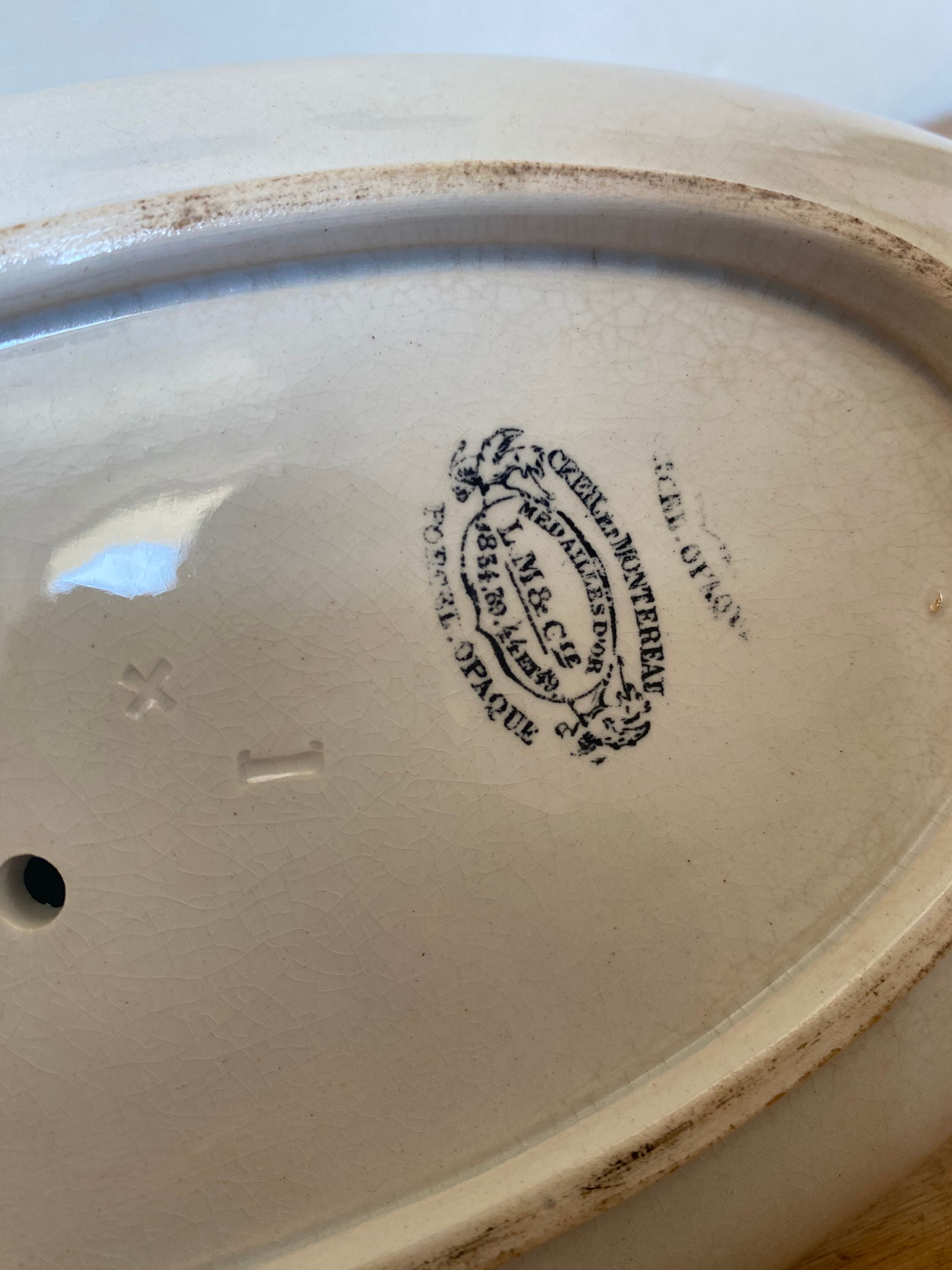 Creil and Montereau porcelain sauce boat