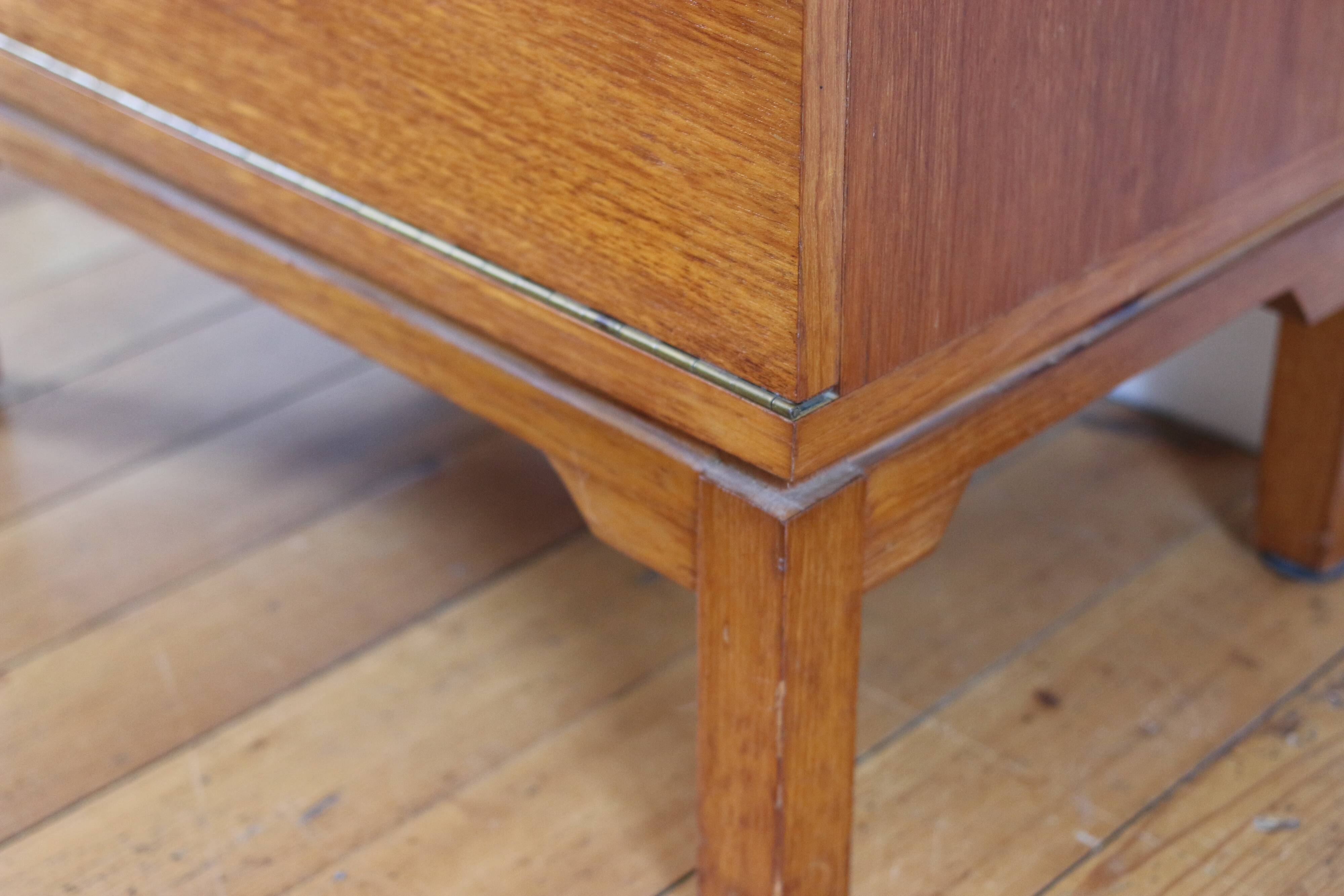 Vintage modernist oak bedside table 1960