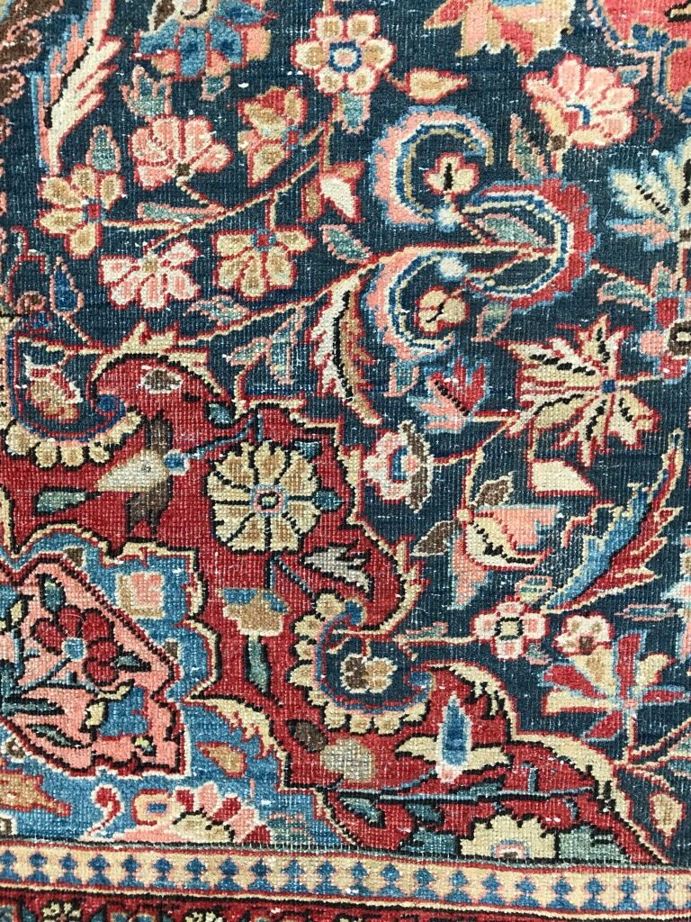 Carpet old Persian kashan done hand 136 x 201 cm