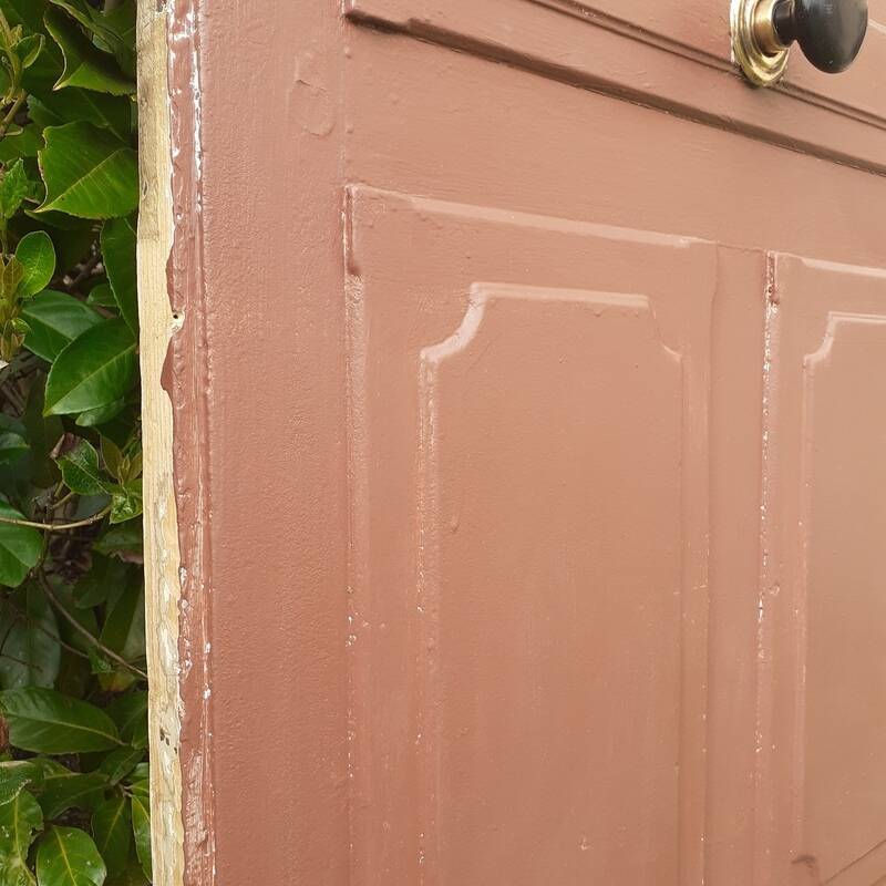 Old exterior entrance door solid H225xW86cm solid wood