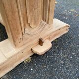 Restored 19th century solid oak monastery dining table, 215cm