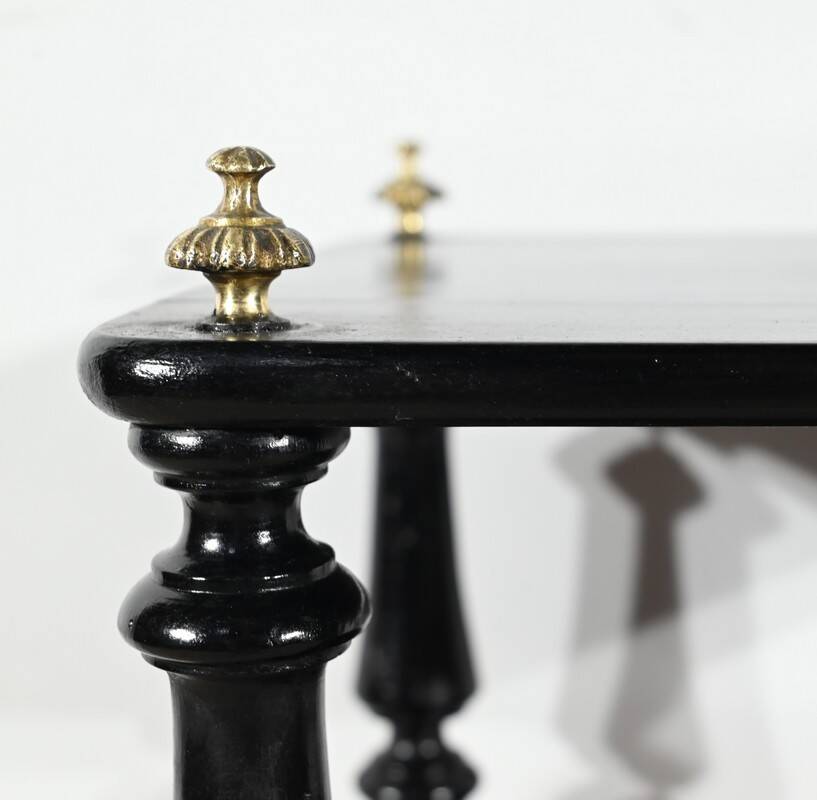 Small music cabinet in blackened pear wood, Napoleon III style – 1900