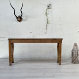 Raw oak butt console