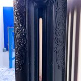 Art Deco freestanding radiator in floral cast iron