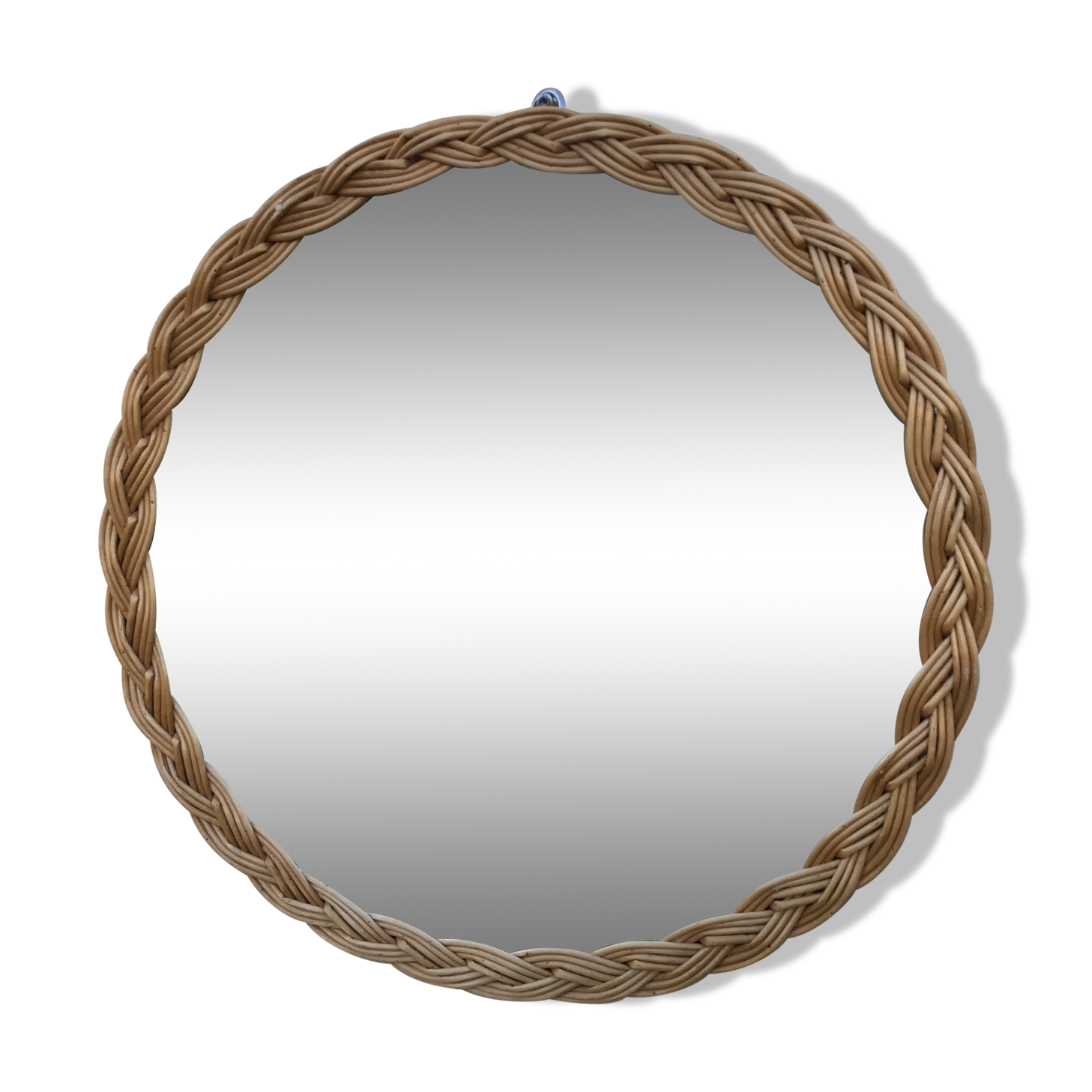 Rattan mirror