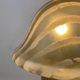 Large mushroom table lamp by Peill and Putzler in smoked glass XL 1970