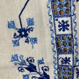Vintage embroidered tea tablecloth