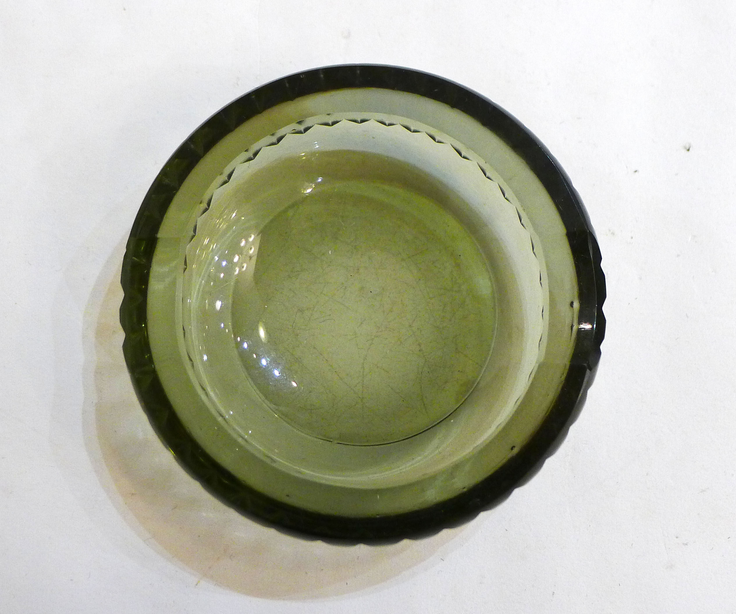 Smoked art deco ashtray