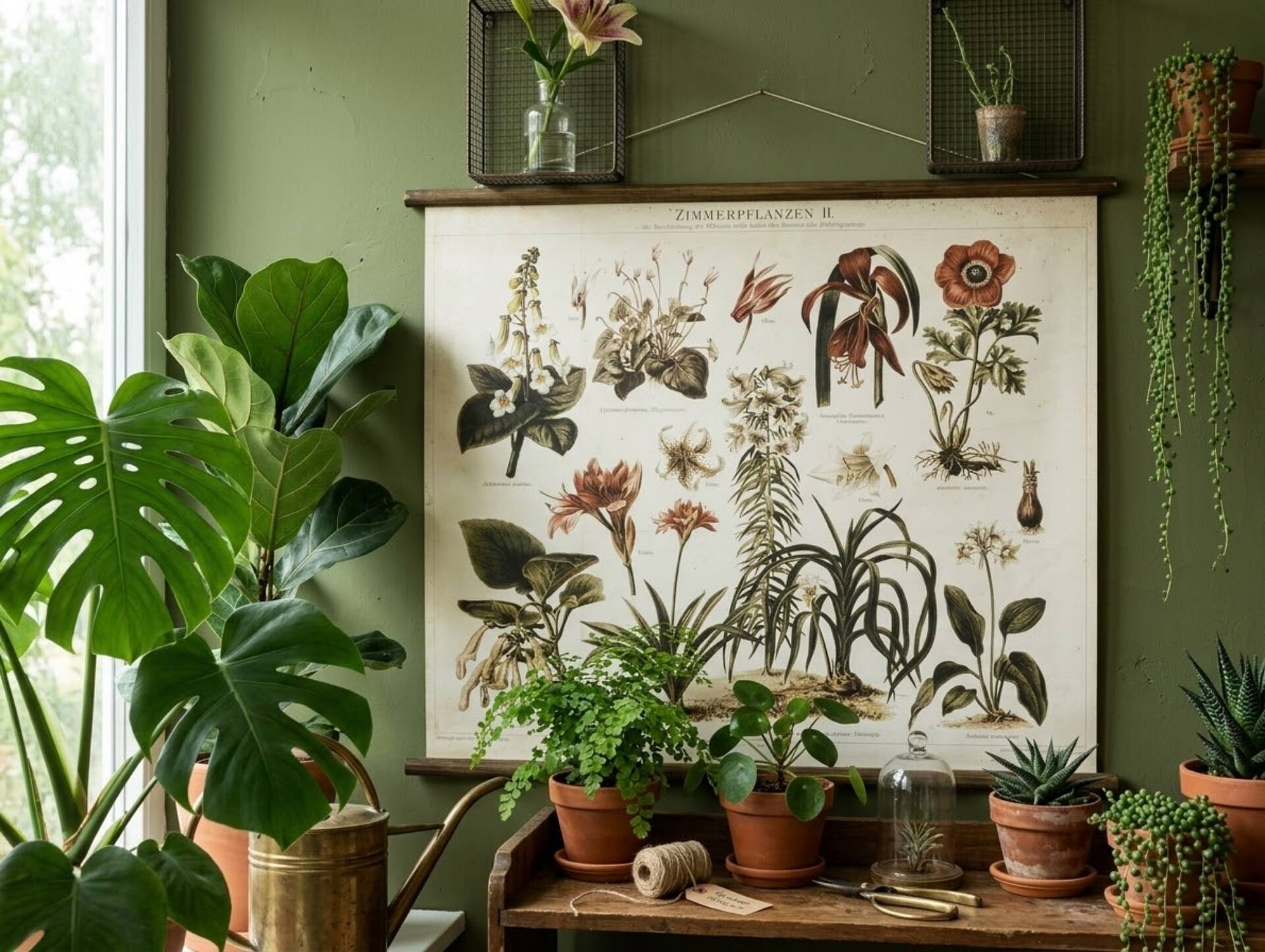 wall poster reproduction of an antique botanical plate