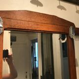 Art deco period solid oak coat rack