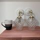 Pair of vintage bubble glass wall lights