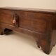 Old solid larch chest with front opening