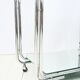 Tubular dessert trolley in chrome, glass and mirror, Italy, 1970s.