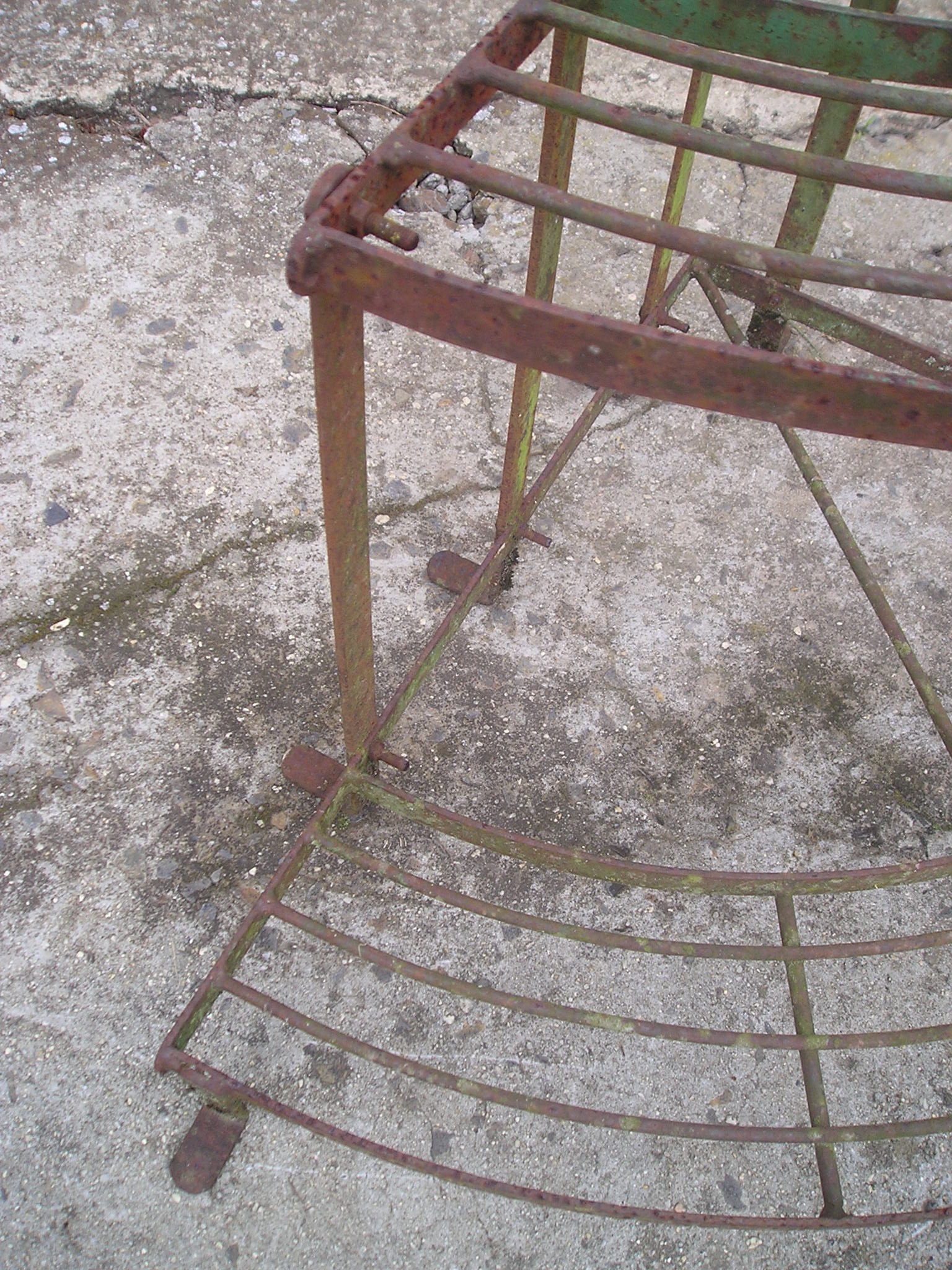 Old metal plants door 1/4 round