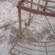 Old metal plants door 1/4 round