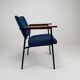 Avanti armchair in metal fabric and teak