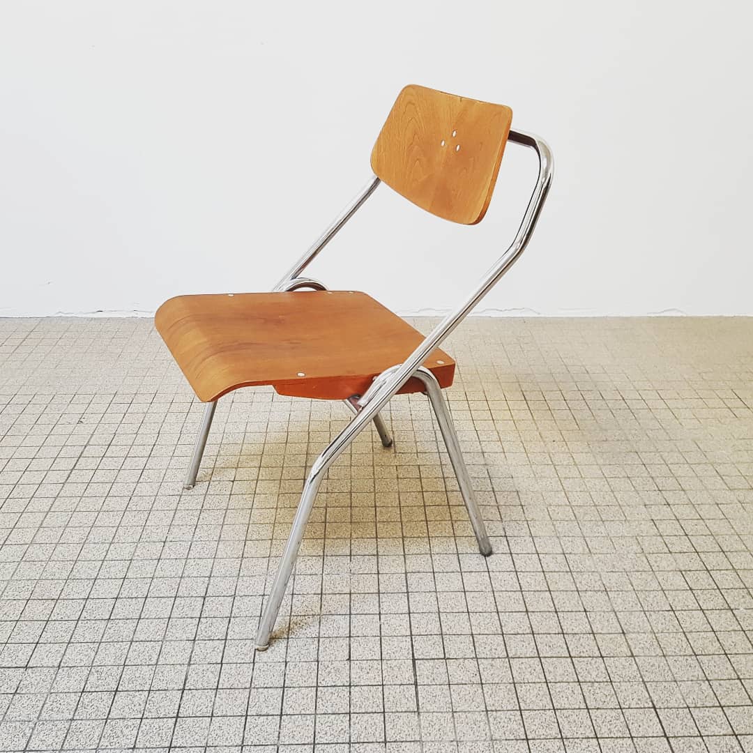 Mauser folding chairs by Erich Schelling midcentury design