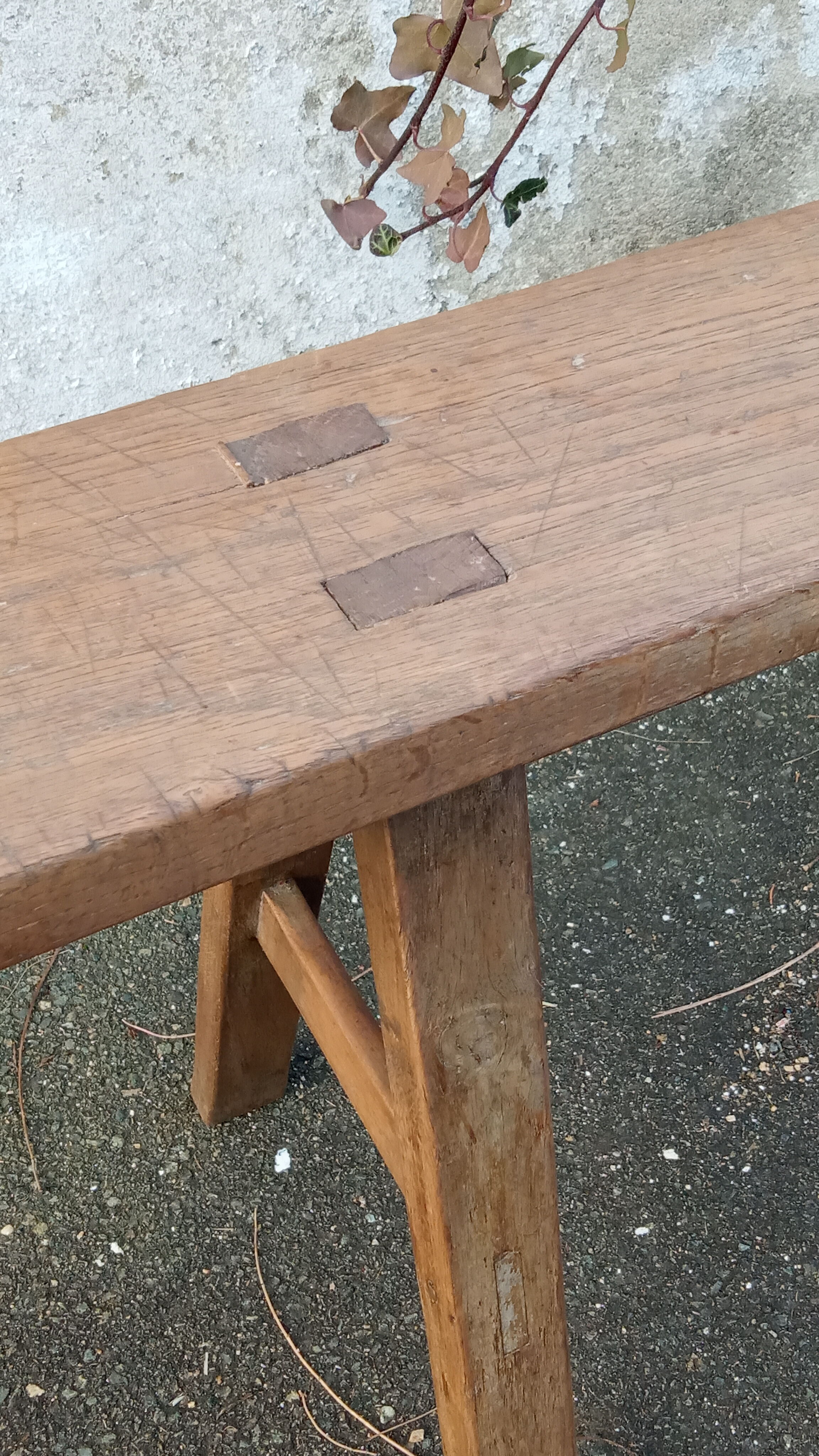 Oak farm bench