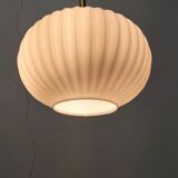 Pair brass and glass chandeliers