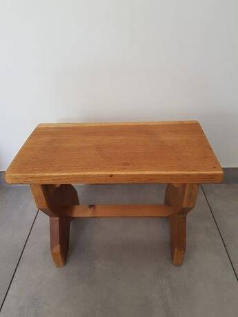 2 stools or footrests or small benches in solid wood