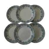 6 dessert plates in earthenware from SAINT AMAND. Argenton model.