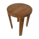 Round stool solid oak rectangular feet