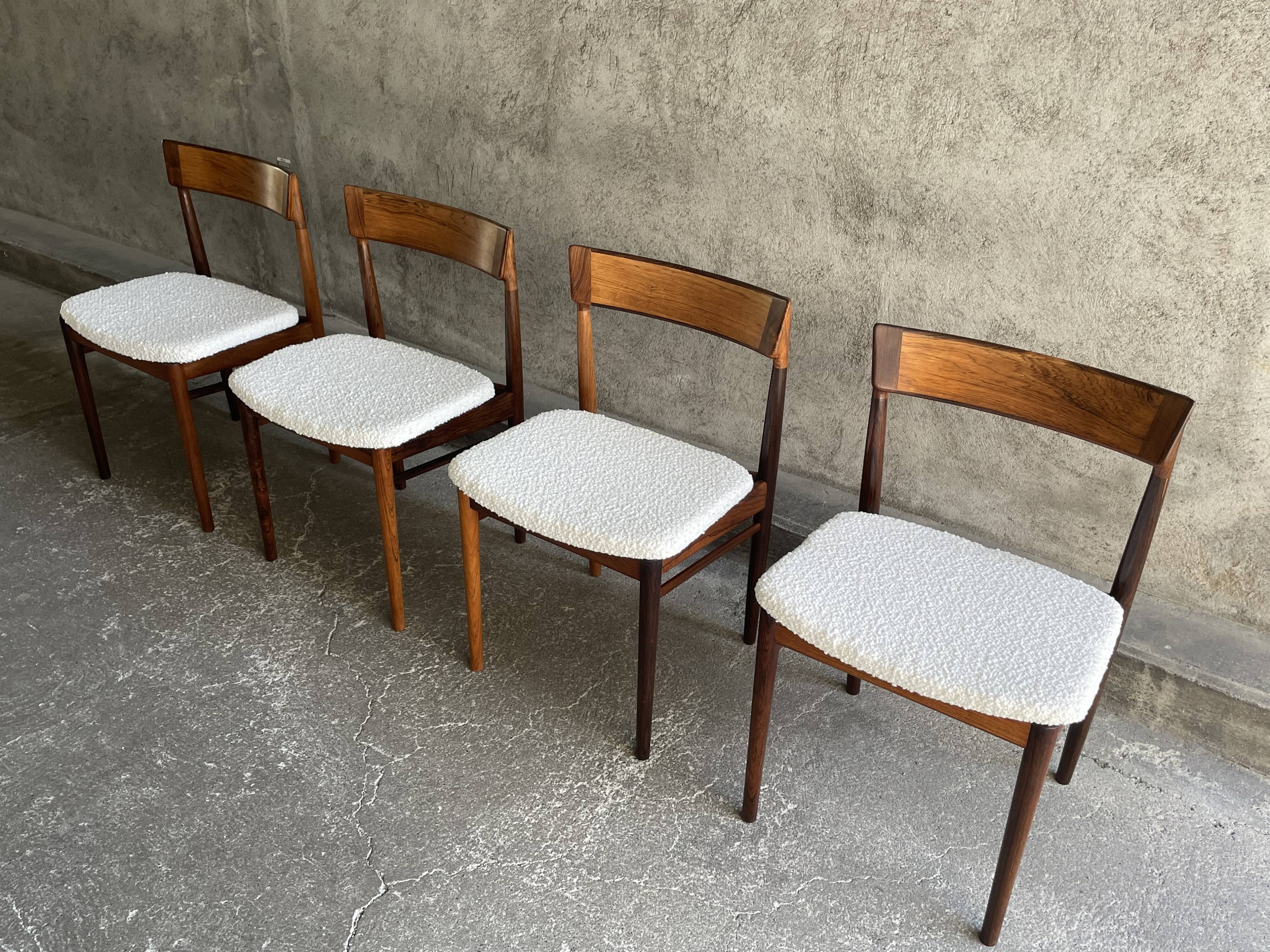 4 Danish rosewood chairs by Rosengren Hansen, 1960s