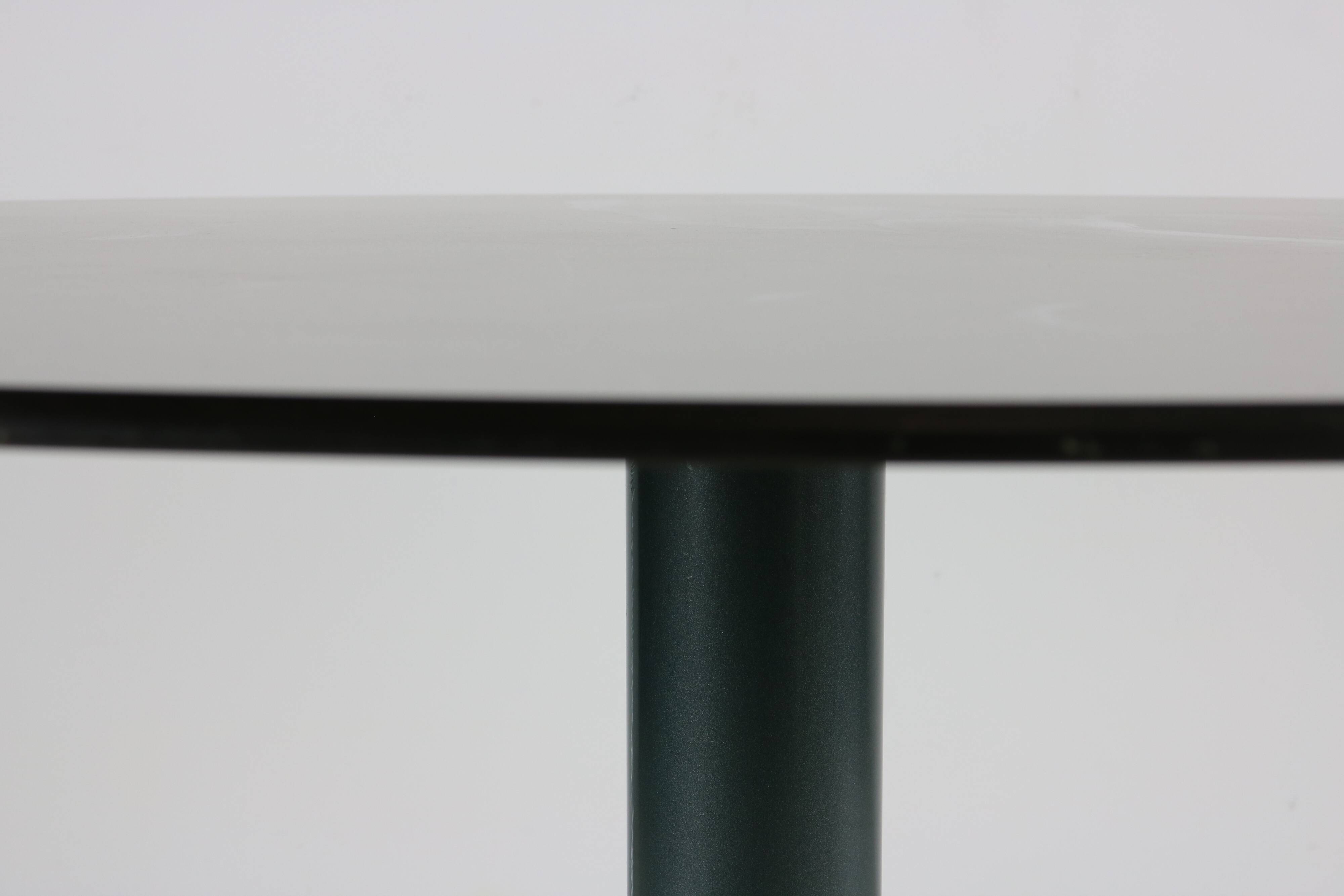 Eighties design Dutch design dining table with beautiful thin top