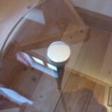 Glass tripod side table