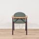 Pair of green armchairs, modernist design, 1970s