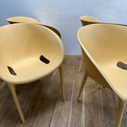 Series of 4 Soft Egg armchairs by Starck for Driade, Italy