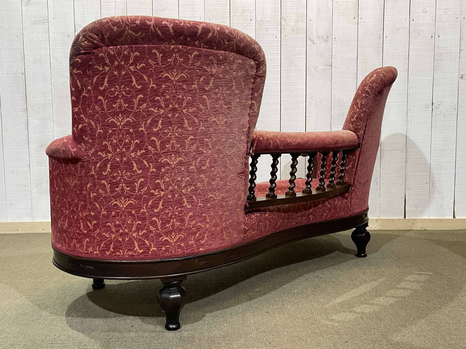 19th century English mahogany bench