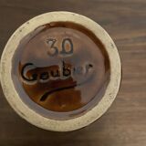 Gaubier Ceramic Vase Saint Amand de Puisaye Art Nouveau vintage brown