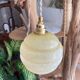 Vintage portable lamp globes customizable yellow clichy glass