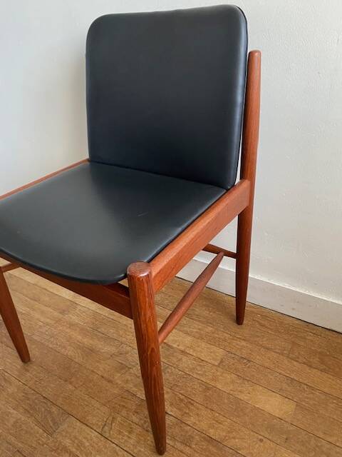 6 chaises teck scandinave vintage
