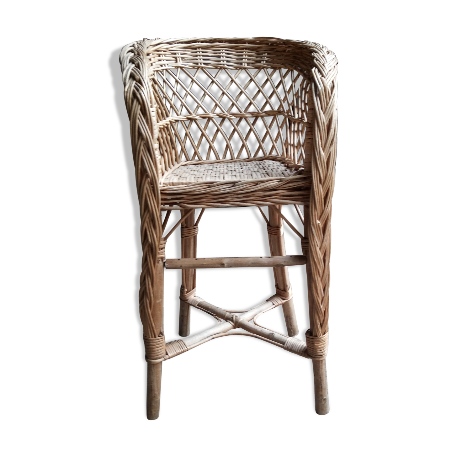 High chair child wicker