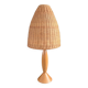 Table lamp in beech and rattan
