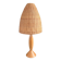 Table lamp in beech and rattan