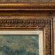 Atmospheric Signed Impressionist Oil - Barges in a Port