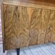 Restored Mid-Century Tapered Highboard Bar Cabinet  in Walnut & Mahogany