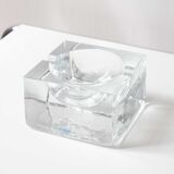 Cendrier en verre soufflé à bulles par Nybro Sweden