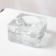 Bubble blown glass ashtray by Nybro Sweden