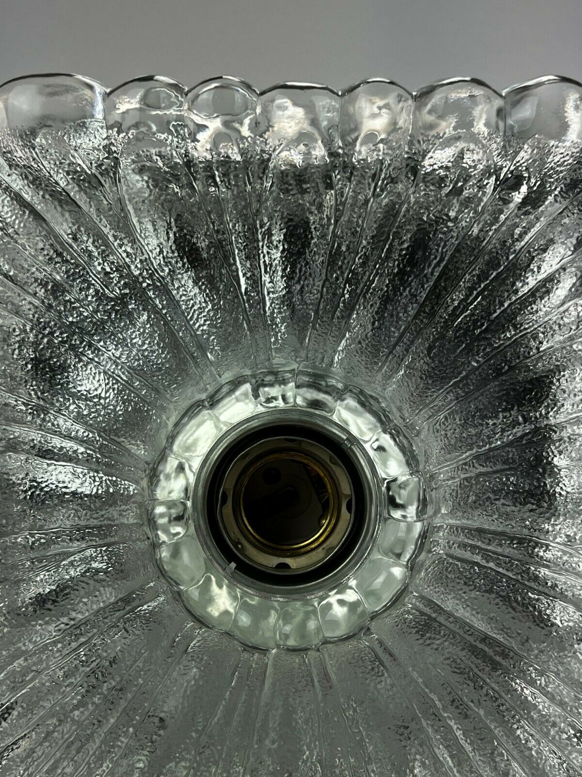 60s 70s lamp light wall lamp Hustadt Leuchten ice glass space age design 60s