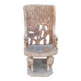 African wooden seat - tribal art from Benin